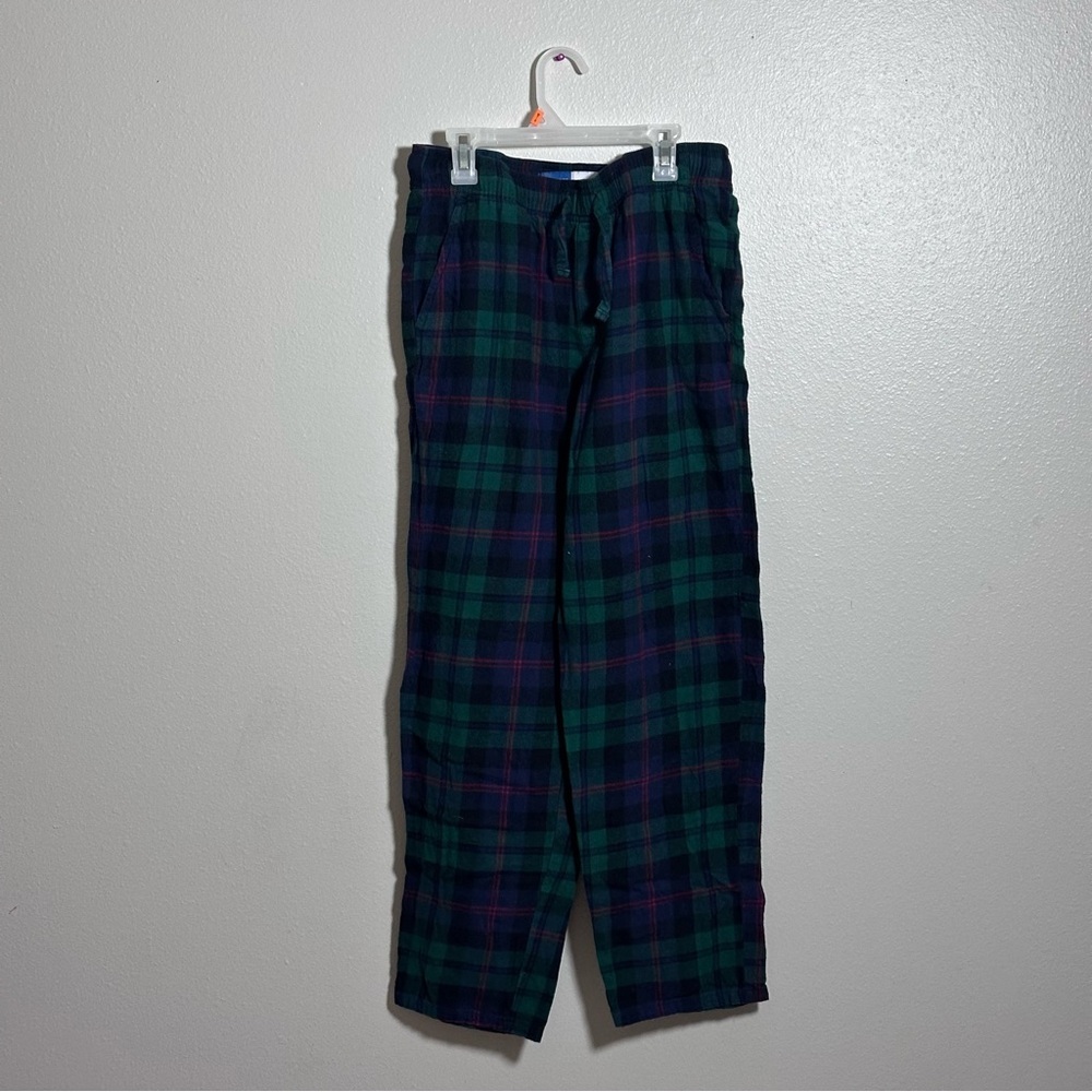 Old Navy Men Pajama Plaid Lounge Pants Green/Blue Elastic Waist size M